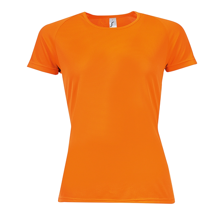 Футболка "Sporty women", неоовый оранжевый_XS, 100% п/э, 140 г/м2, оранжевый, 100% полиэстер, 140 г/м2