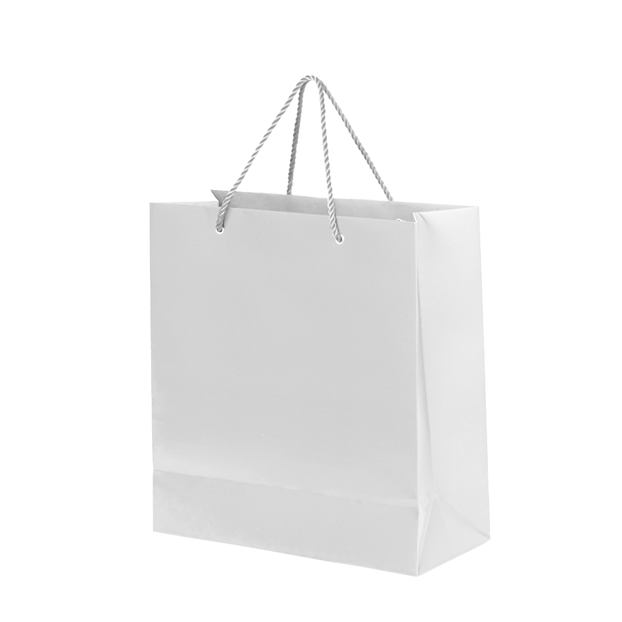 Пакет подарочный GLAM MINI 24х9х28 см, белый, белый, бумага