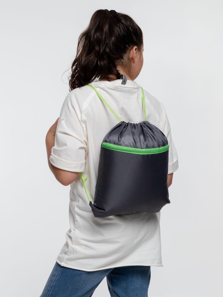Детский рюкзак Novice, серый с зеленым, зеленый, серый