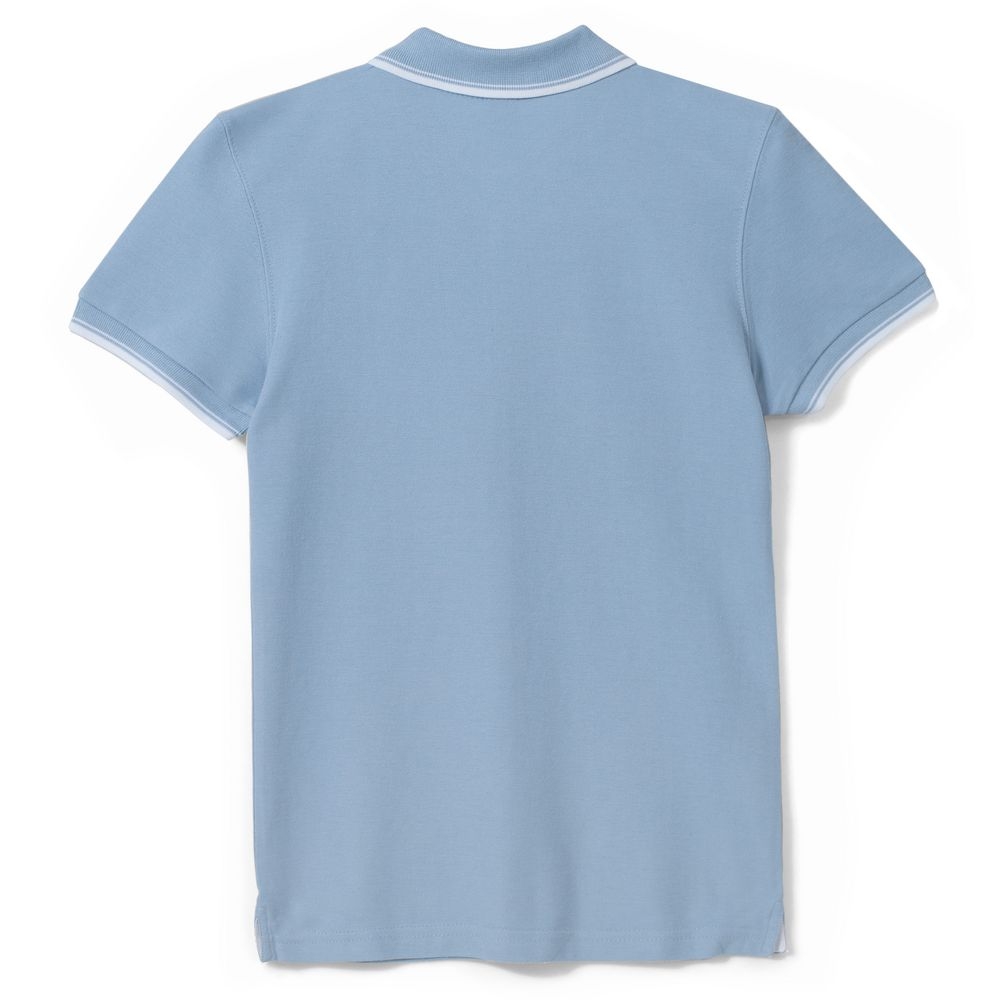 Рубашка поло женская Practice Women 270, голубая с белым, белый, голубой, пике; хлопок 100%, плотность 270 г/м²