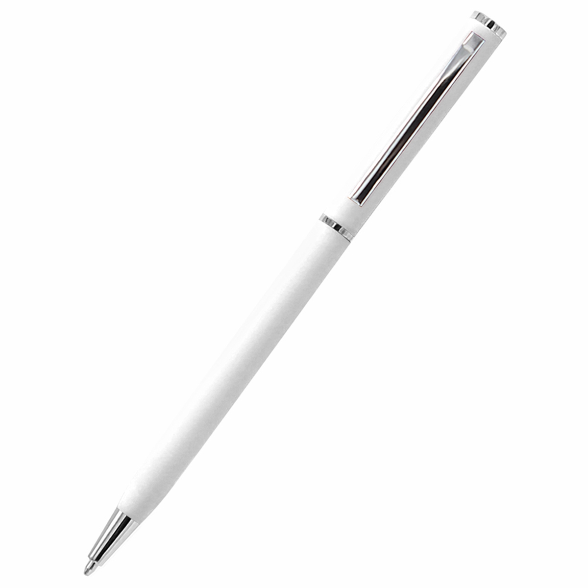 Ручка металлическая Tinny Soft софт-тач, белая, белый