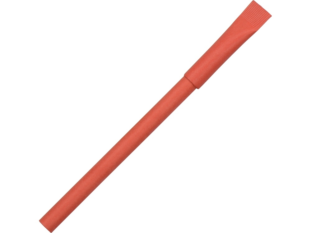 Ручка из переработанной бумаги с колпачком "Recycled", красный, бумага