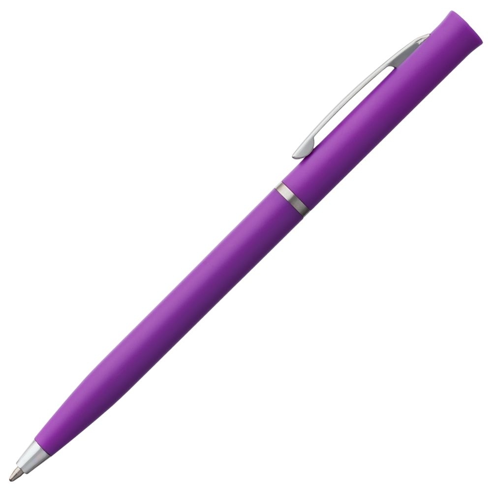 Ручка шариковая Euro Chrome,фиолетовая, фиолетовый, пластик; металл