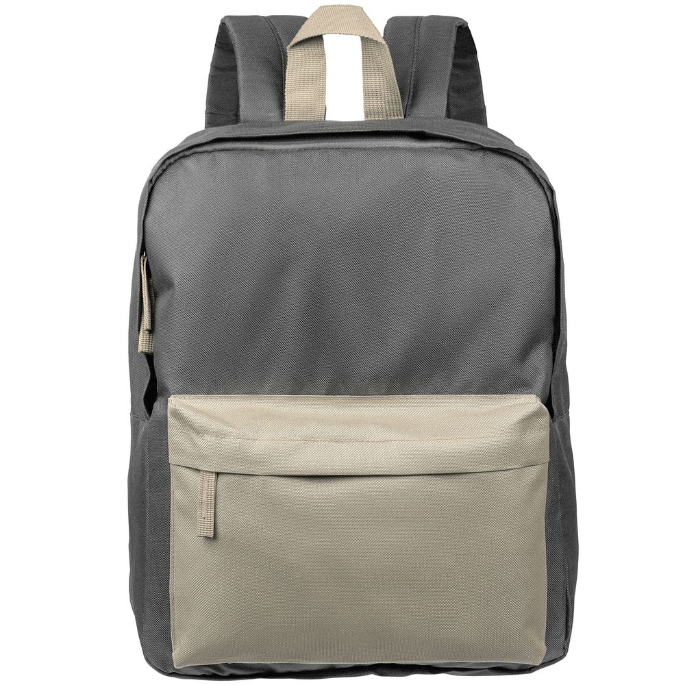 Рюкзак Sensa, серый с бежевым, серый, бежевый, полиэстер