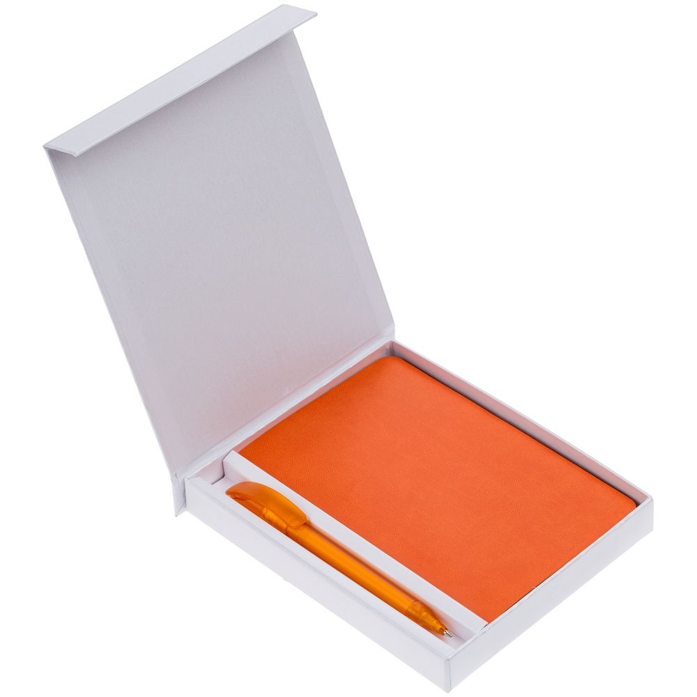 Набор Neat, оранжевый, оранжевый, искусственная кожа; пластик; переплетный картон