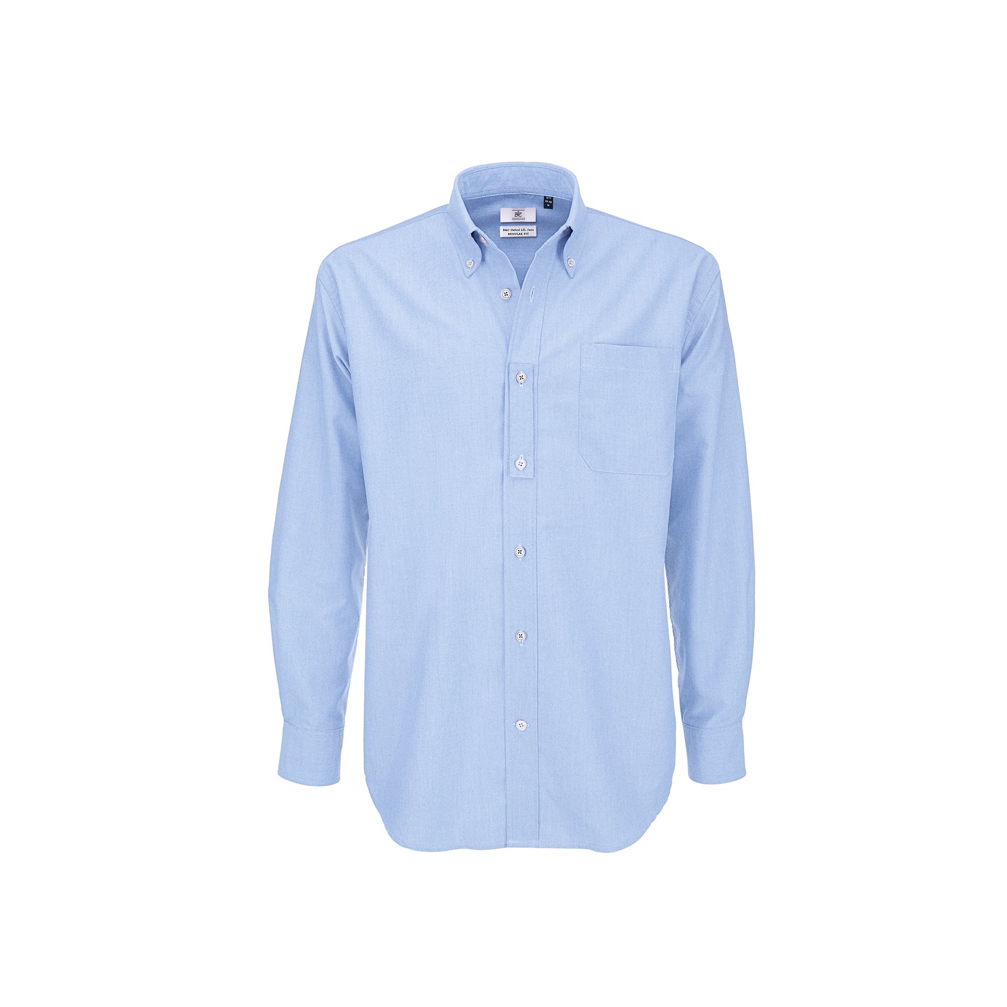 Рубашка мужская с длинным рукавом Oxford LSL/men, голубой, полиэстер, хлопок