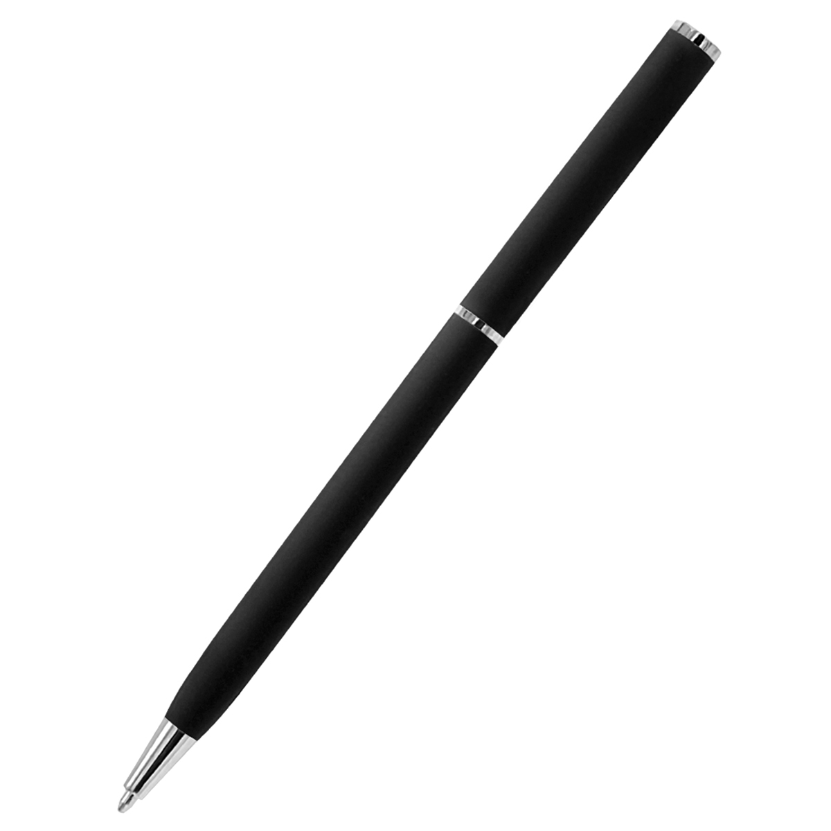 Ручка металлическая Tinny Soft софт-тач, черная, черный