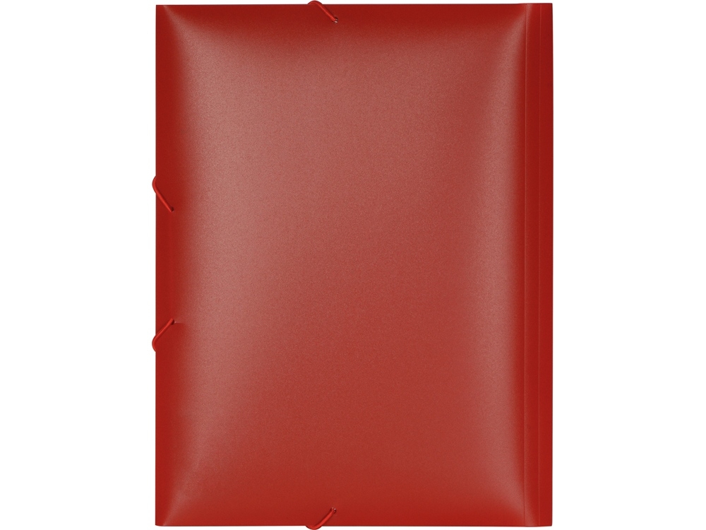 Папка А4 на резинке, красный, пластик