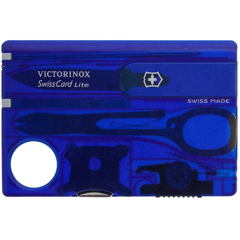 Набор инструментов SwissCard Lite, синий, синий, пластик; металл