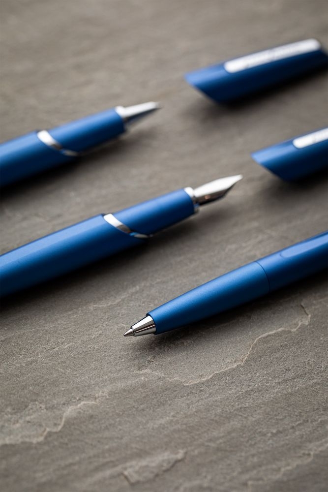 Ручка шариковая PF Two, синяя, синий, металл