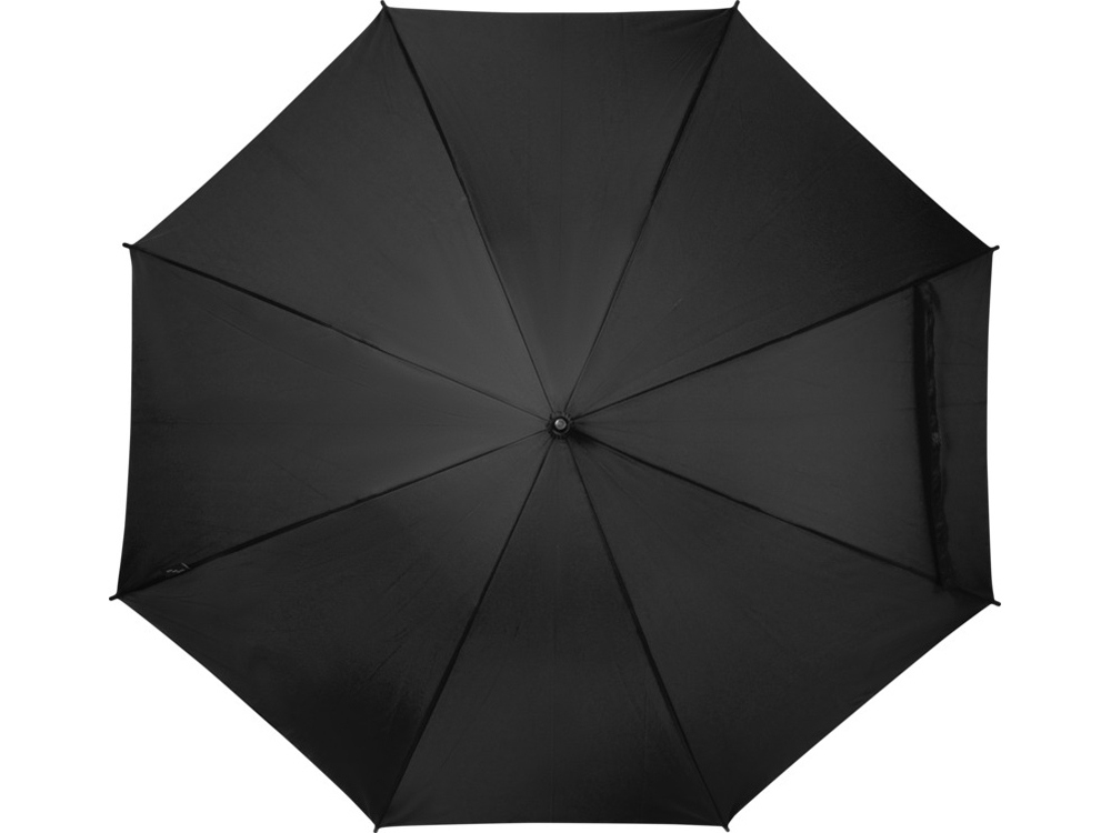Зонт-трость «Niel» из из RPET, черный, полиэстер, пластик