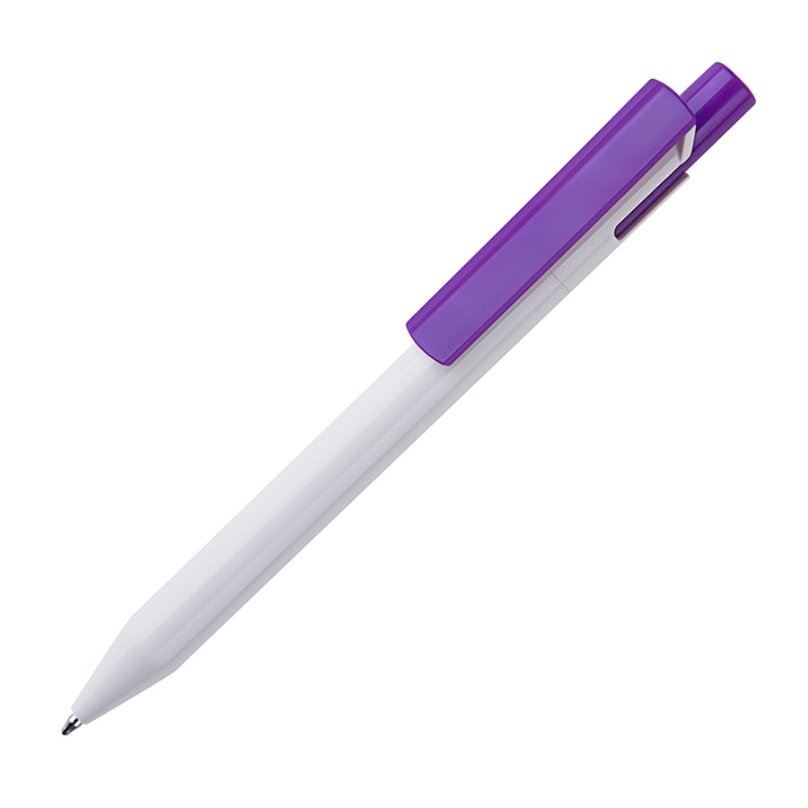 Ручка шариковая Zen, белый/фиолетовый, пластик, фиолетовый, белый, пластик