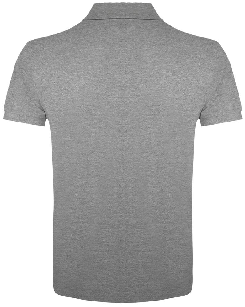 Рубашка поло мужская Prime Men 200 серый меланж, серый, полиэстер 65%; хлопок 35%, плотность 200 г/м²; пике