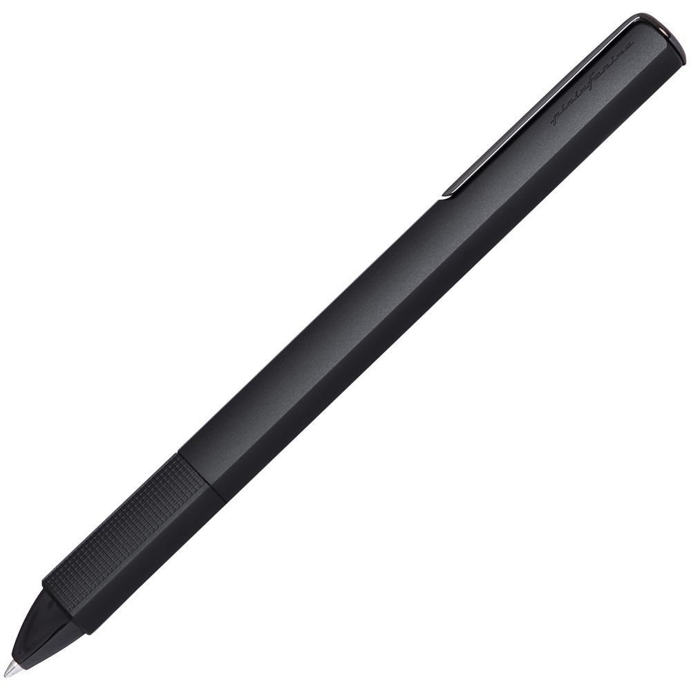 Ручка шариковая PF One, черная, черный, металл