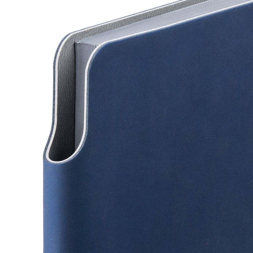 Ежедневник Flexpen Mini, недатированный, синий, синий, покрытие софт-тач; искусственная кожа