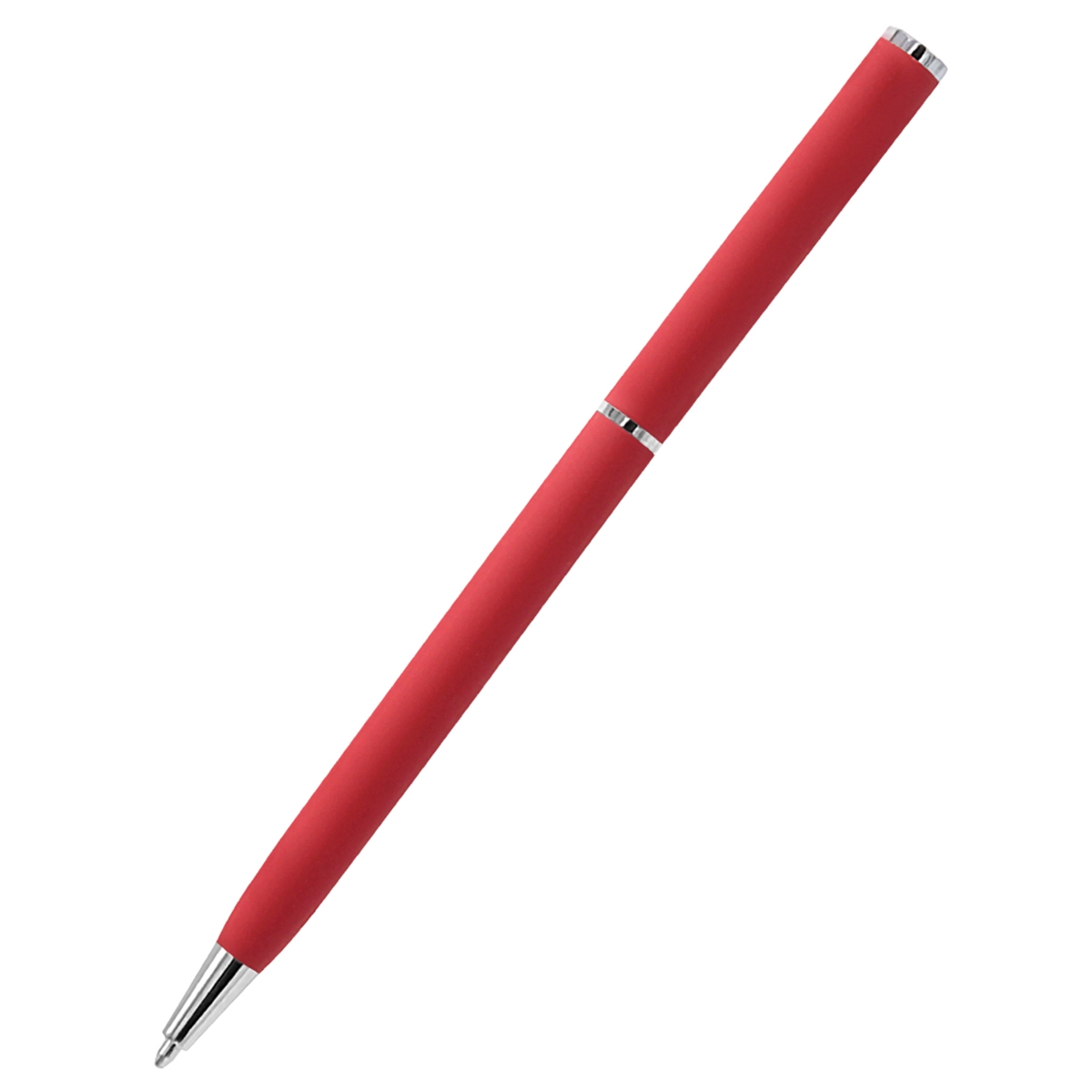 Ручка металлическая Tinny Soft софт-тач, красная, красный
