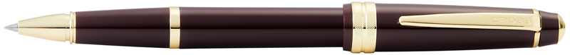 Ручка-роллер Cross Bailey Light Polished Burgundy Resin and Gold Tone, красный, пластик, латунь