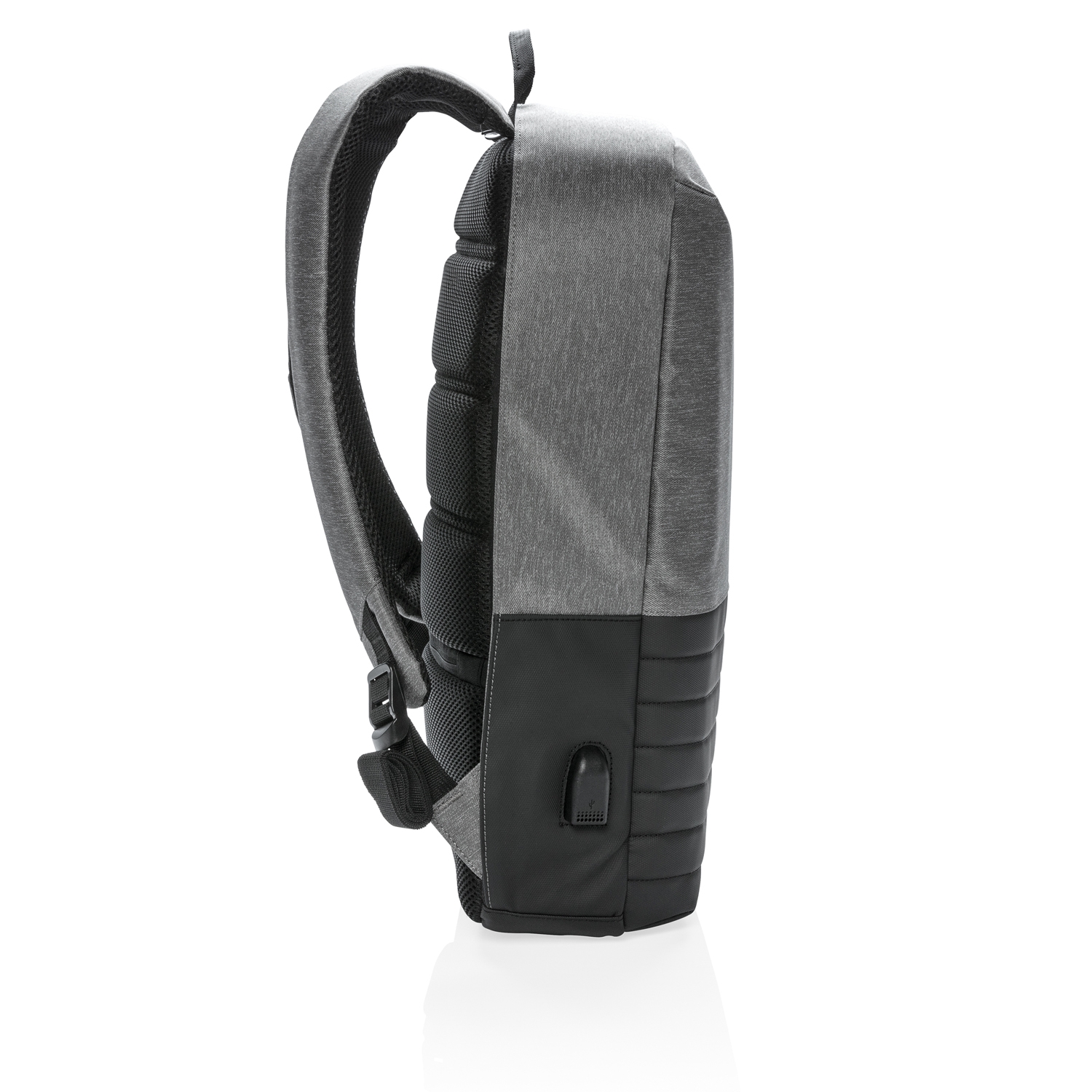Рюкзак для ноутбука Swiss Peak с RFID и защитой от карманников, серый; черный, полиэстер; полиэстер