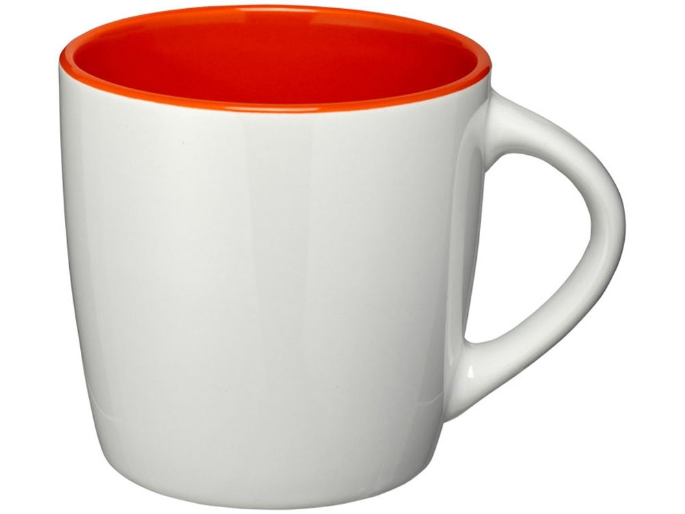 Керамическая чашка «Aztec», белый, оранжевый, керамика
