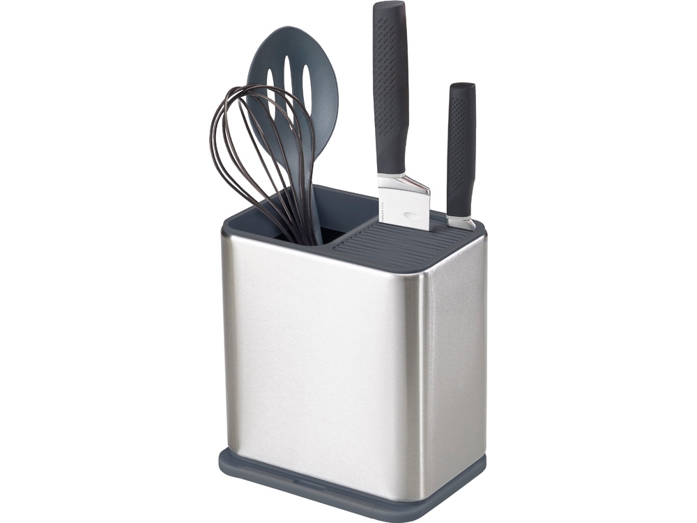 Органайзер для кухонной утвари и ножей «Surface», черный, серебристый, пластик, металл