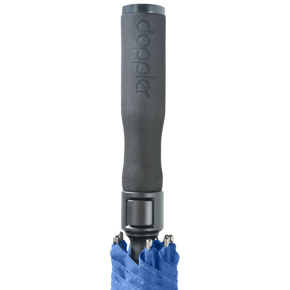 Зонт-трость Fiber Golf Air, темно-синий, синий, купол - эпонж, 190t; рама, спицы - стеклопластик; ручка - эва