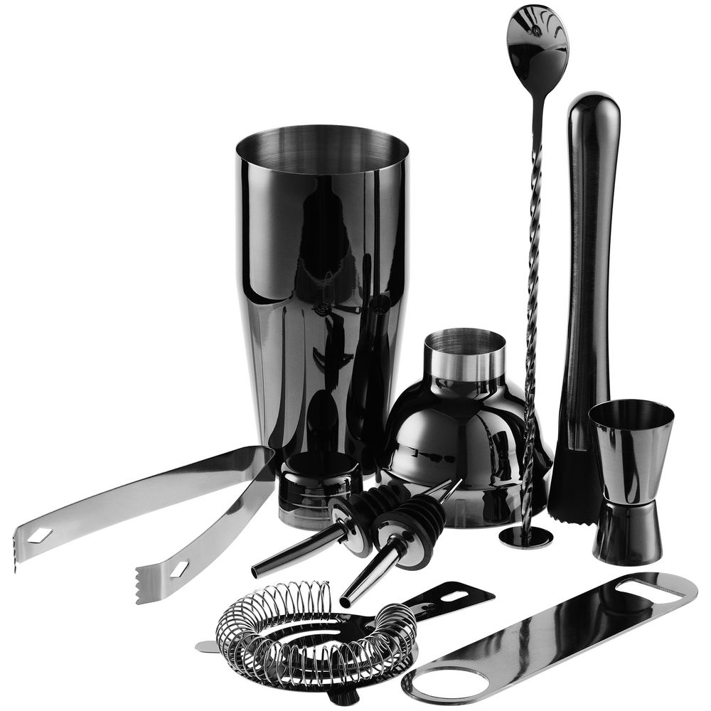 Набор для приготовления коктейлей Splash Maker, черный, черный, нержавеющая сталь