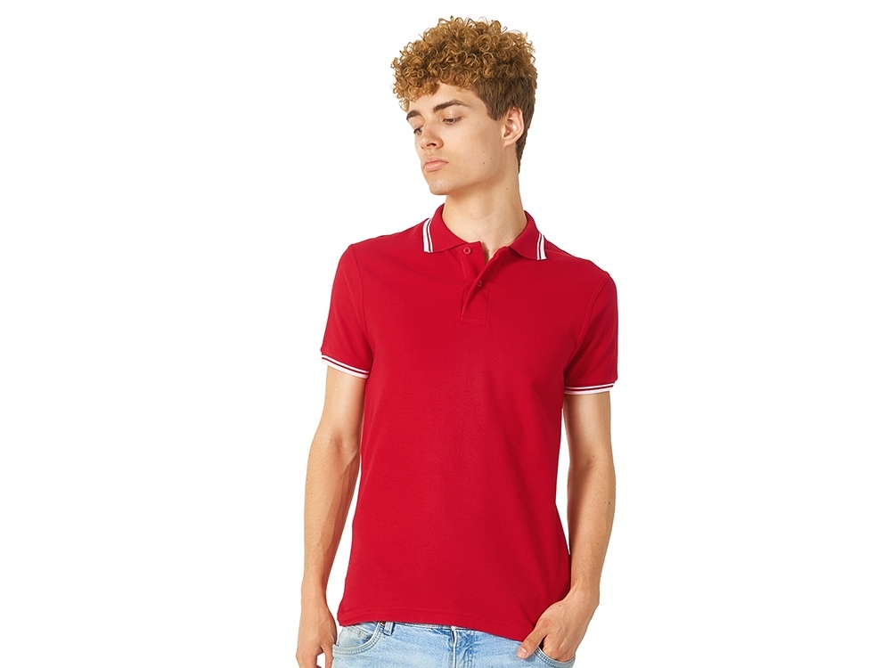 Рубашка поло "Erie" мужская, красный, хлопок