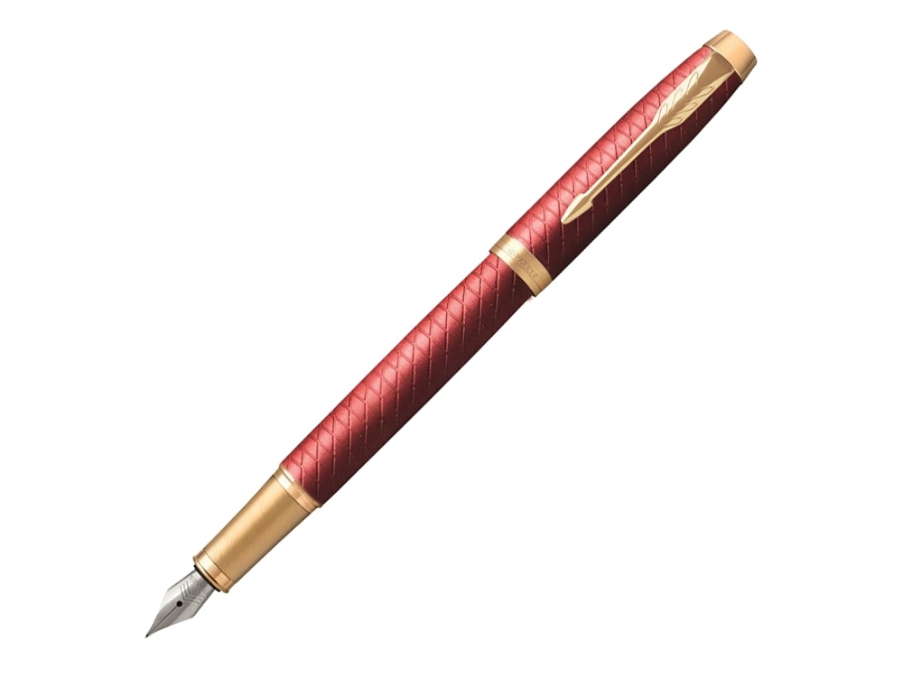 Перьевая ручка Parker IM Premium, F, красный, желтый, металл
