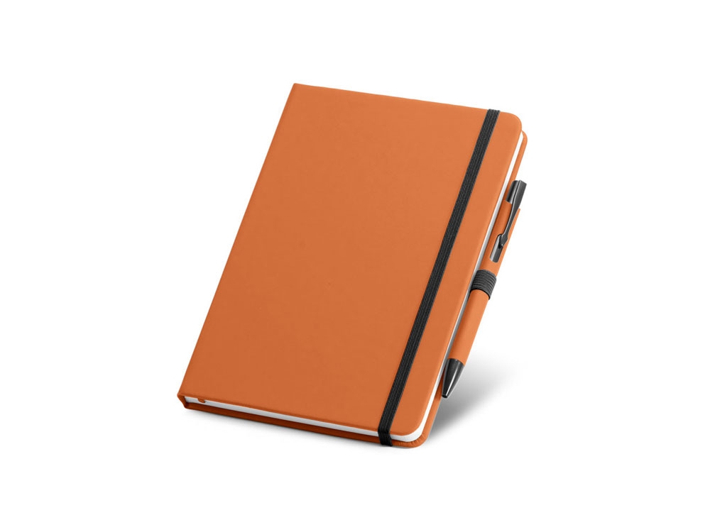 Подарочный набор «SHAW»: блокнот A5, шариковая ручка, оранжевый, кожзам