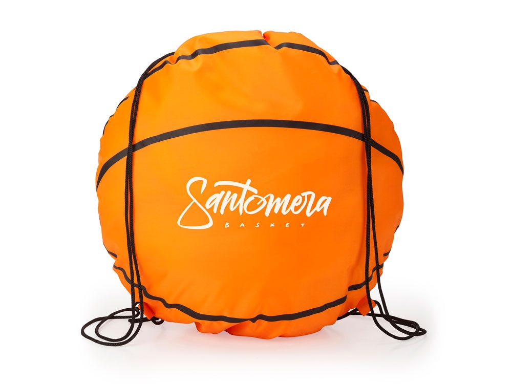 Рюкзак-мешок MILANO в форме баскетбольного мяча, оранжевый, полиэстер