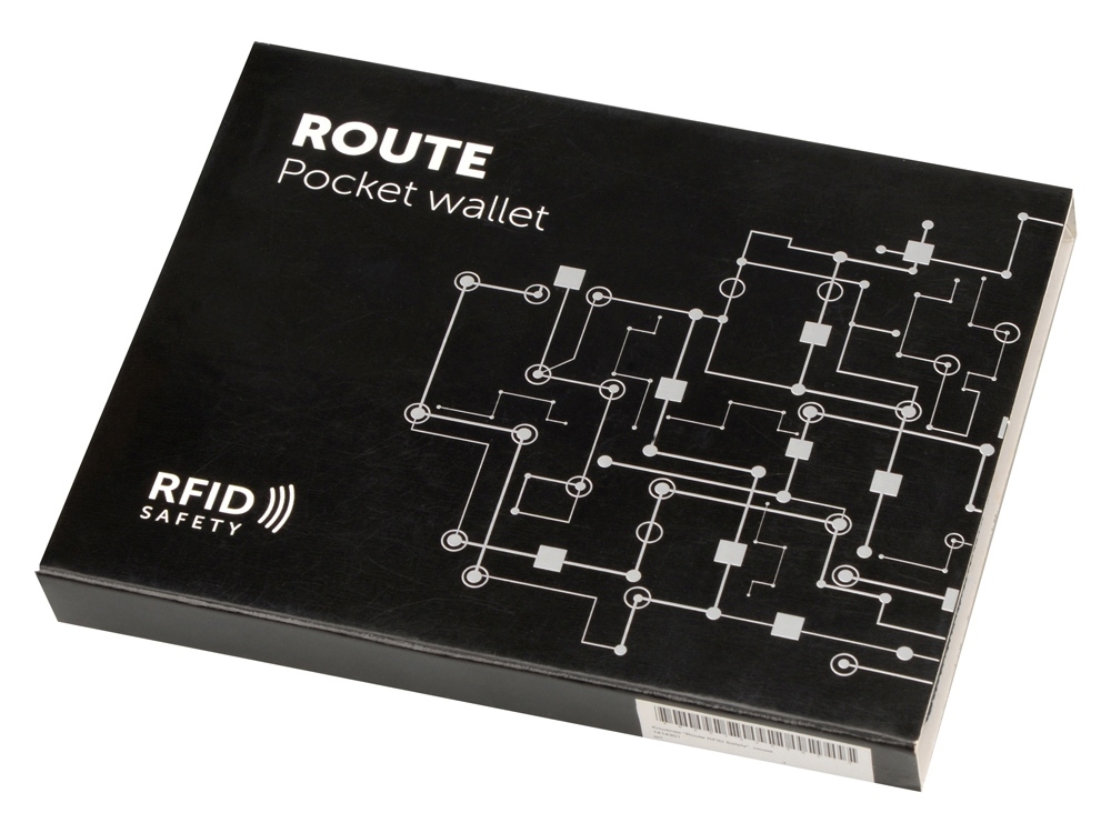 Кошелек «Route» с защитой от RFID считывания, черный, полиэстер