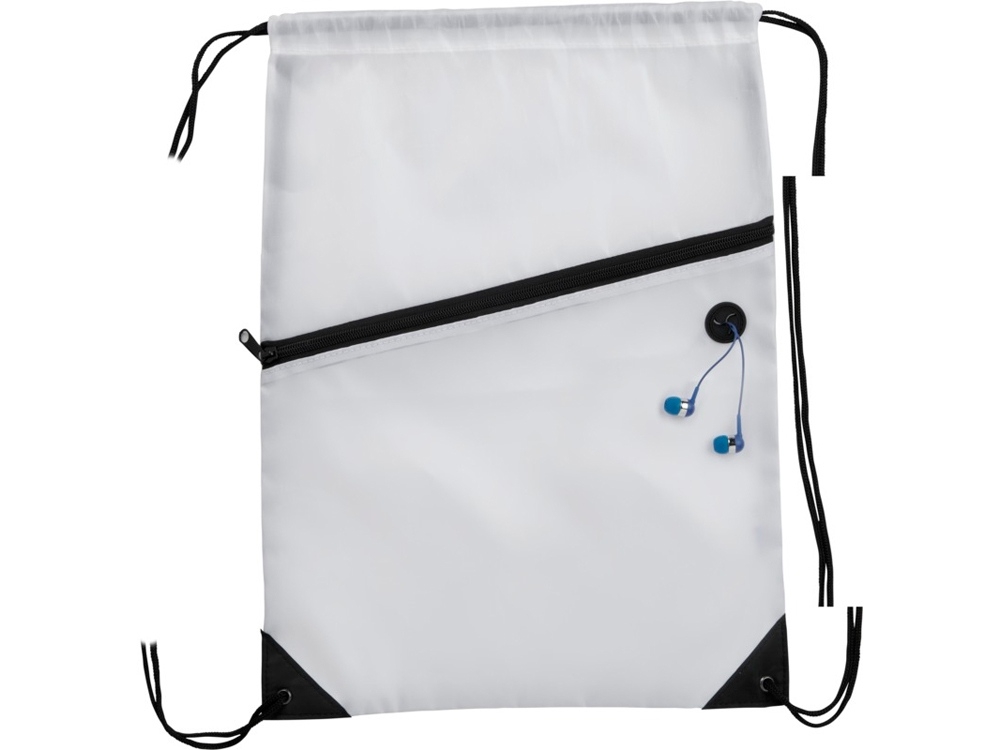 Рюкзак «Oriole» с карманом на молнии, белый, полиэстер
