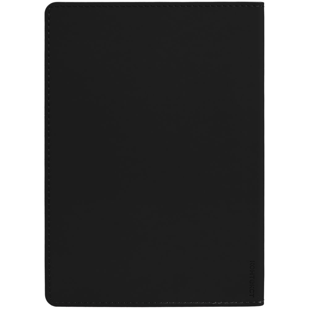 Ежедневник Tact, недатированный, черный, черный, искусственная кожа; покрытие софт-тач