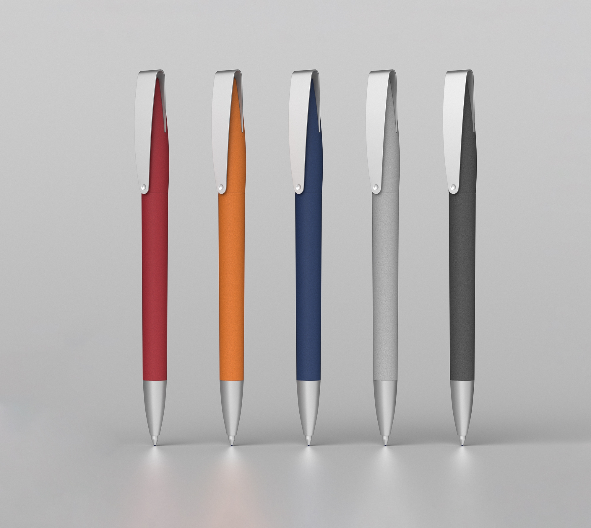 Ручка шариковая COBRA SOFTGRIP MM, красный, пластик/soft grip/металл