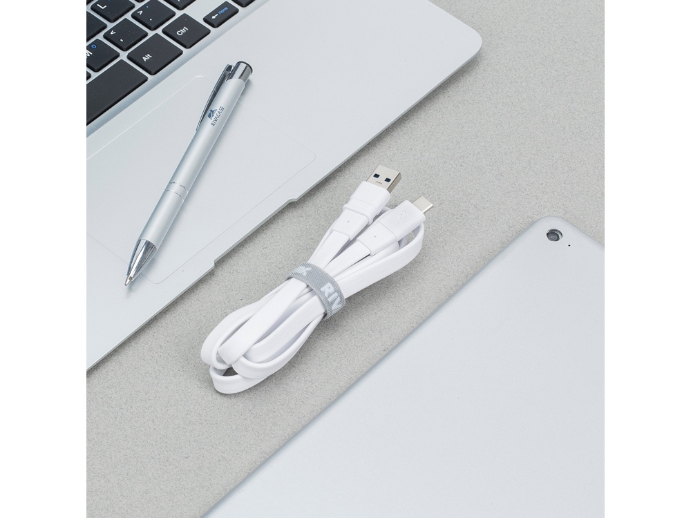 Кабель USB Type C 3.0 – Type A 1,2 м, белый, пвх