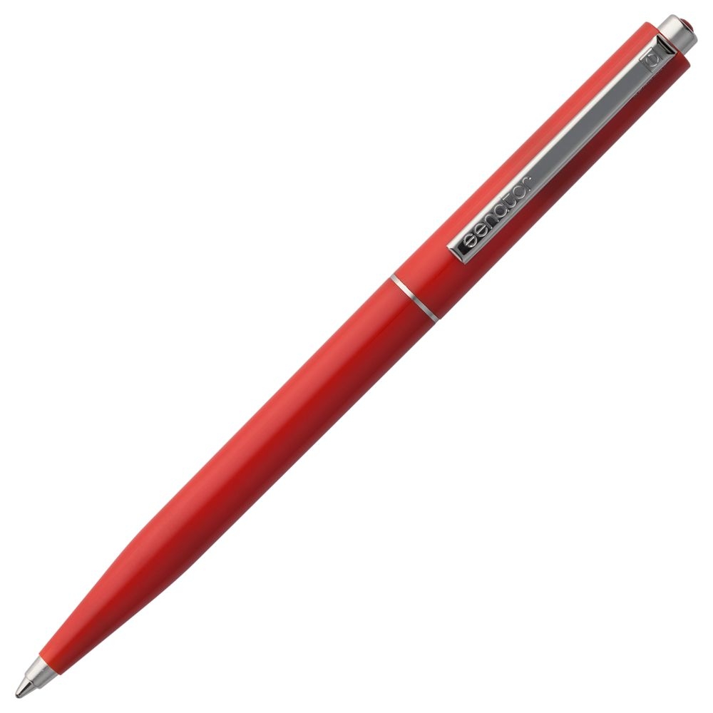 Ручка шариковая Senator Point, ver.2, красная, красный, пластик; металл