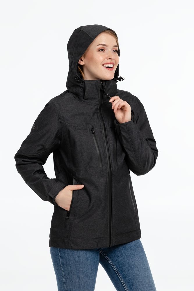 Куртка-трансформер женская Matrix, серая с черным, черный, серый, джерси