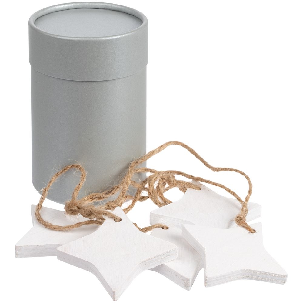 Набор Mug Snug, серебристый, серебристый, термостакан - пластик; свеча - парафин; гирлянда - дерево; коробка - переплетный картон