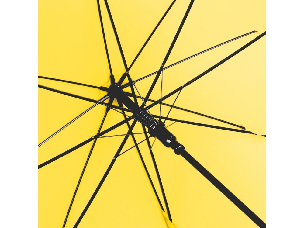 Зонт-трость «Resist» с повышенной стойкостью к порывам ветра, желтый, полиэстер