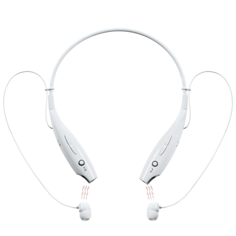 Bluetooth наушники stereoBand, ver.2, белые, белый, пластик