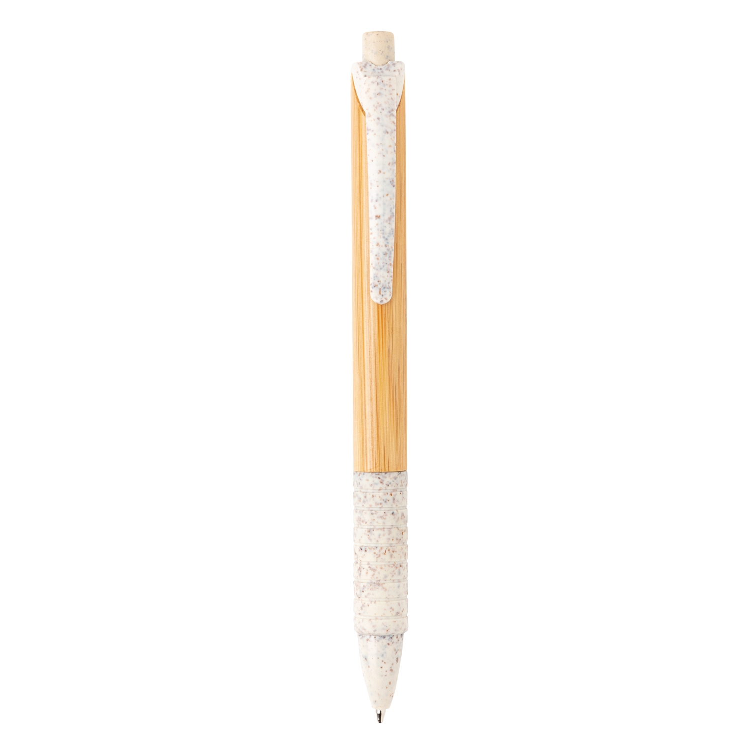 Ручка из бамбука и пшеничной соломы, белый, бамбук; волокно пшеничной соломы