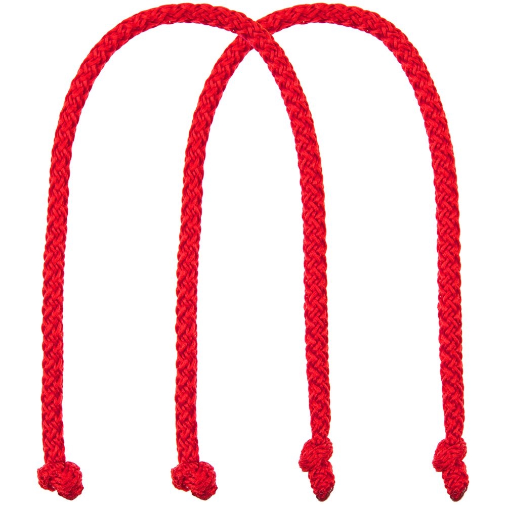 Ручки Corda для пакета M, ярко-красные (алые), красный, полиэстер 100%