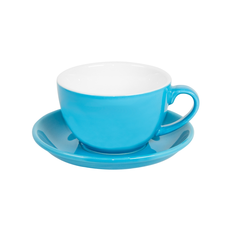 Чайная/кофейная пара CAPPUCCINO, голубой, 260 мл, фарфор с логотипом, цвет  голубой, материал фарфор - цена от 349 руб | Купить в Санкт-Петербурге
