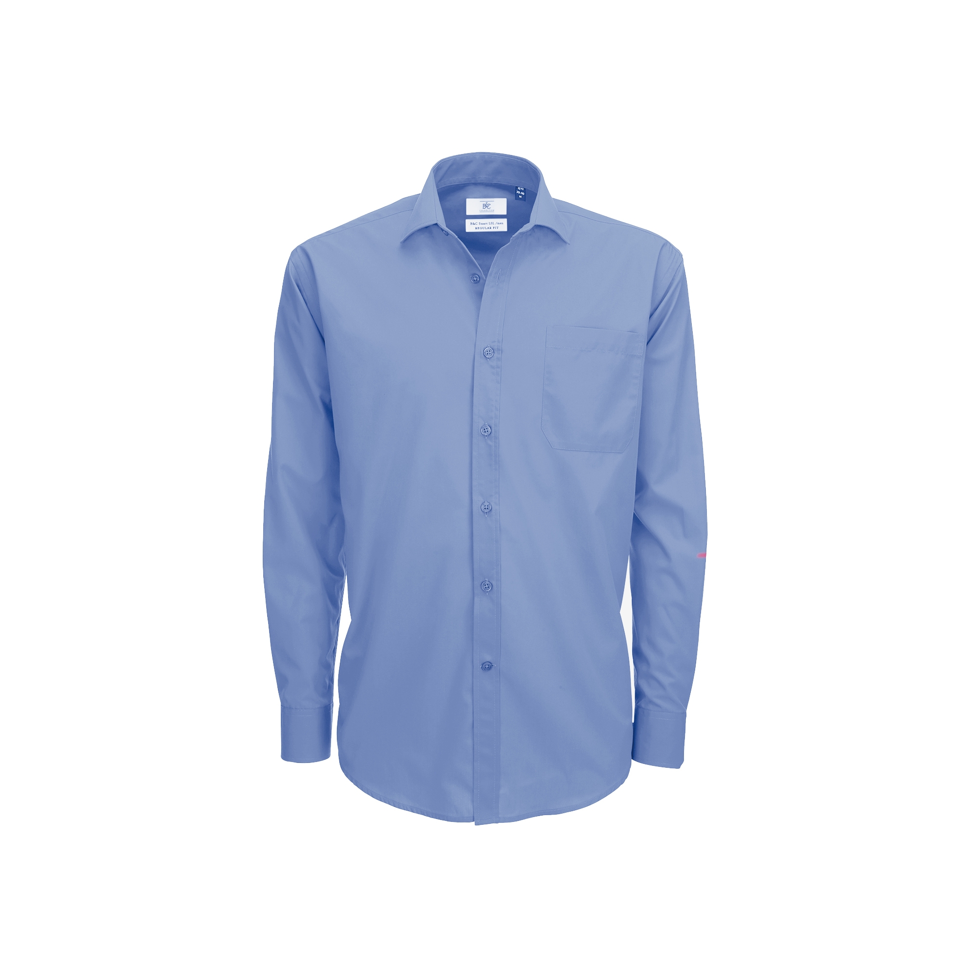Рубашка мужская с длинным рукавом LSL/men, корпоративный голубой, полиэстер, хлопок