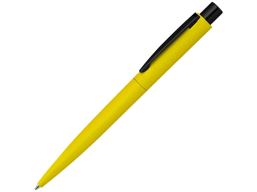 Ручка шариковая металлическая «Lumos M» soft-touch, черный, желтый, soft touch