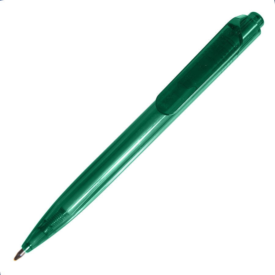 Ручка шариковая N16, зеленый, RPET пластик, цвет чернил синий, зеленый, rpet