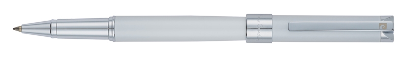 Ручка-роллер Pierre Cardin GAMME Classic. Цвет - белый. Упаковка Е, белый, латунь, нержавеющая сталь