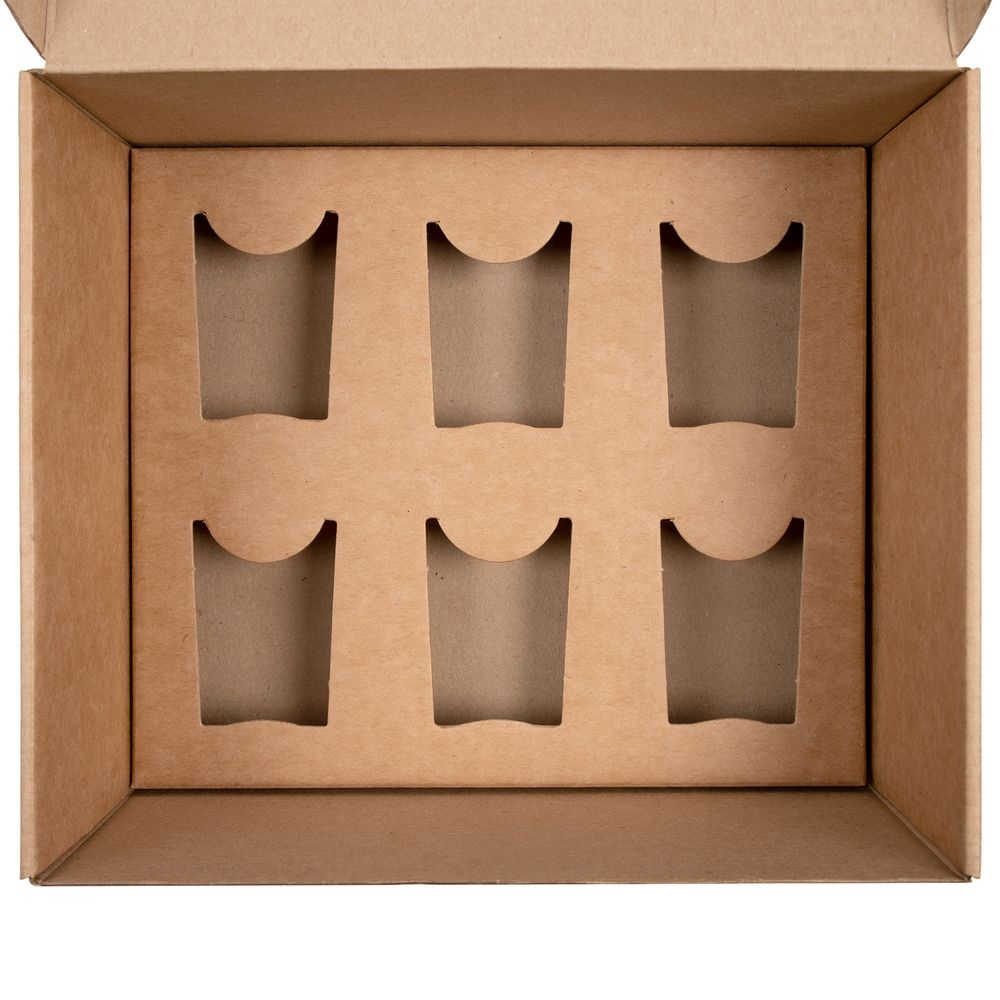 Коробка Grande с ложементом для стопок, крафт, картон