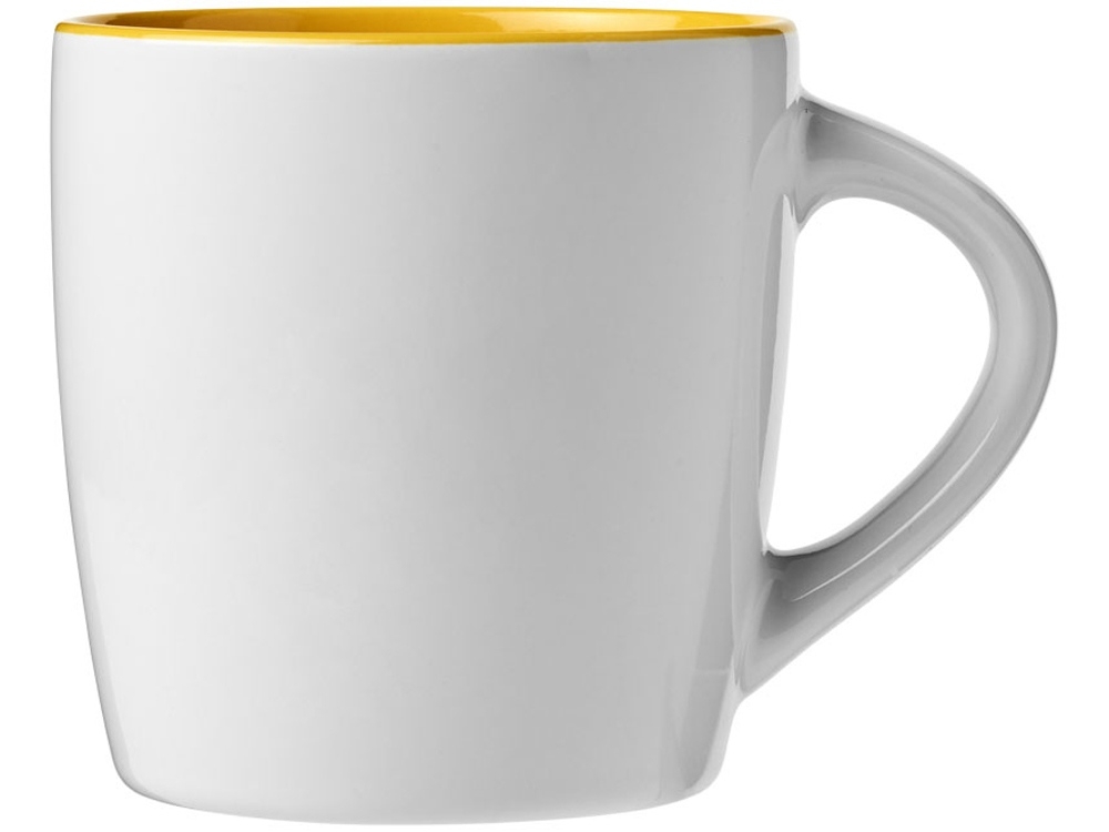 Керамическая чашка «Aztec», белый, желтый, керамика