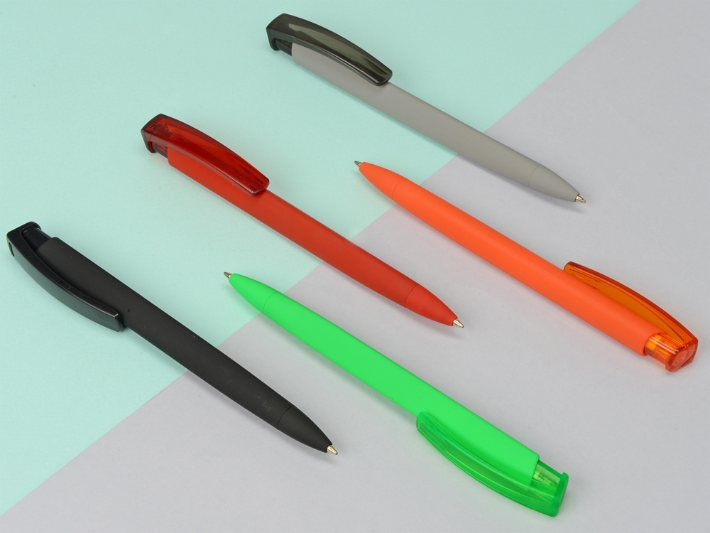 Ручка пластиковая шариковая трехгранная «Trinity K transparent Gum» soft-touch, оранжевый, soft touch